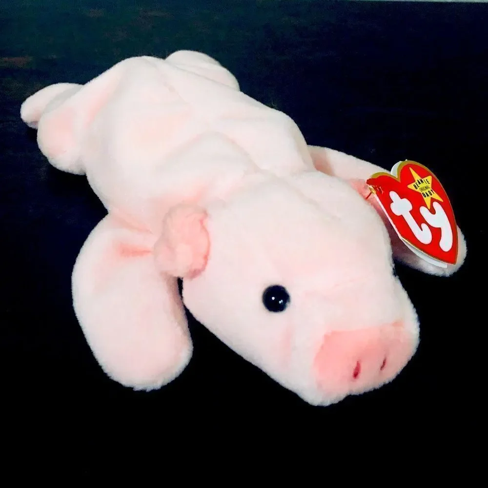 TY Beanie Baby Pig Piglet Squeaker Plush Animal